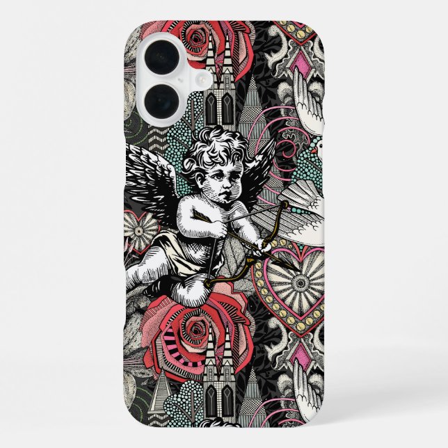 Coque iPhone valentinisme maximalisme col foncé (Verso)