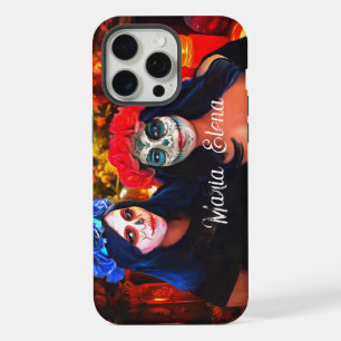 Coque iPhone 15 Pro Max Vallarta Catrinas avec Fleurs & Bougies 1718