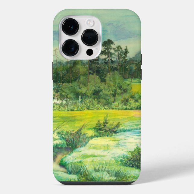 Coque iPhone vallée verte (Verso)