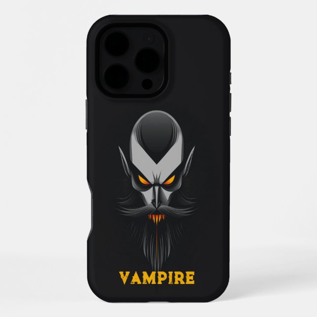 Coque iPhone Vampire noir en colère (Verso)