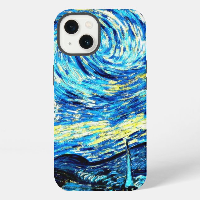 Coque iPhone Van Gogh - Nuit étoilée (Verso)