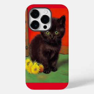 Coque Pour iPhone 14 Plus Van Gogh Style Chat noir