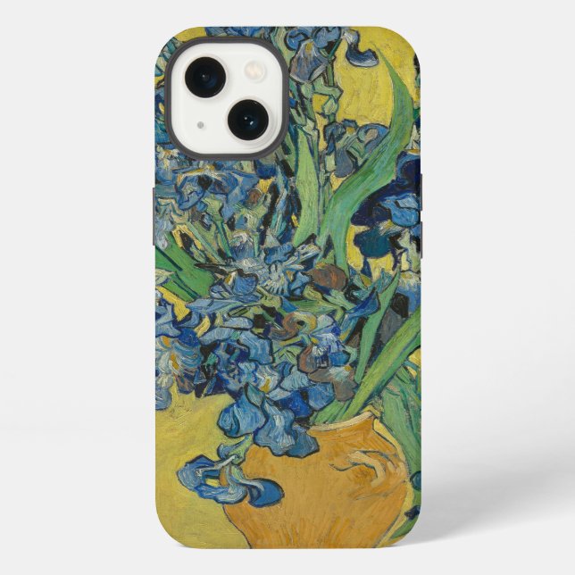 Coque iPhone Vase Van Gogh avec Iris Classic Impressionnisme (Verso)