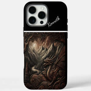 Coque iPhone 16 Pro Max Veillée au clair de lune du dragon