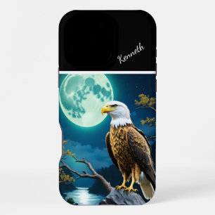 Coque iPhone 16 Pro Max Veillée lunaire de l'aigle