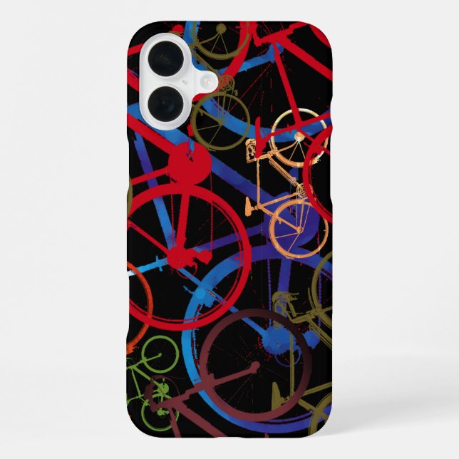 Coque iPhone Vélos couleur noir (Verso)