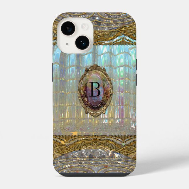 Coque iPhone Veraspece Sweet Baroque Monogramme (Verso)