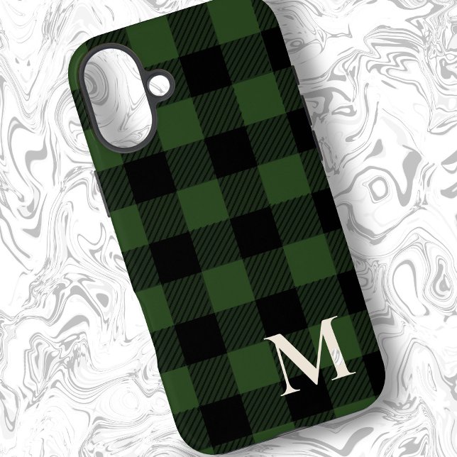 Coque iPhone Vérification de l'assiette de Buffalo vert de la f (Créateur téléchargé)