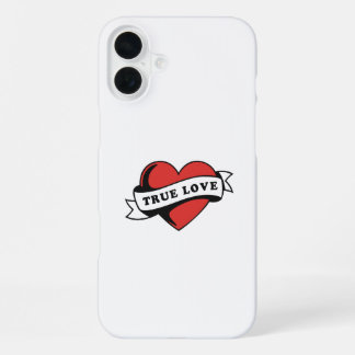 Coque iPhone 16 Plus Véritable amour Tatouage Coeur | Design romantique
