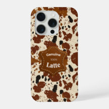 Véritable motif cuir de vache Latte 100% | Neutre