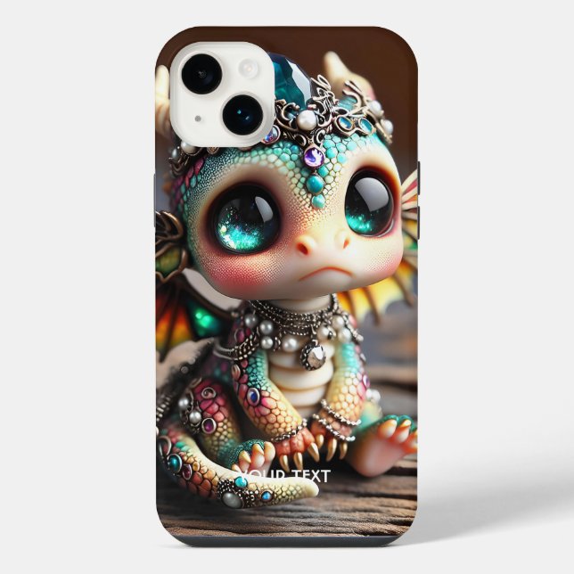 Coque iPhone Verre de dragon bébé mignon fantasy (Verso)