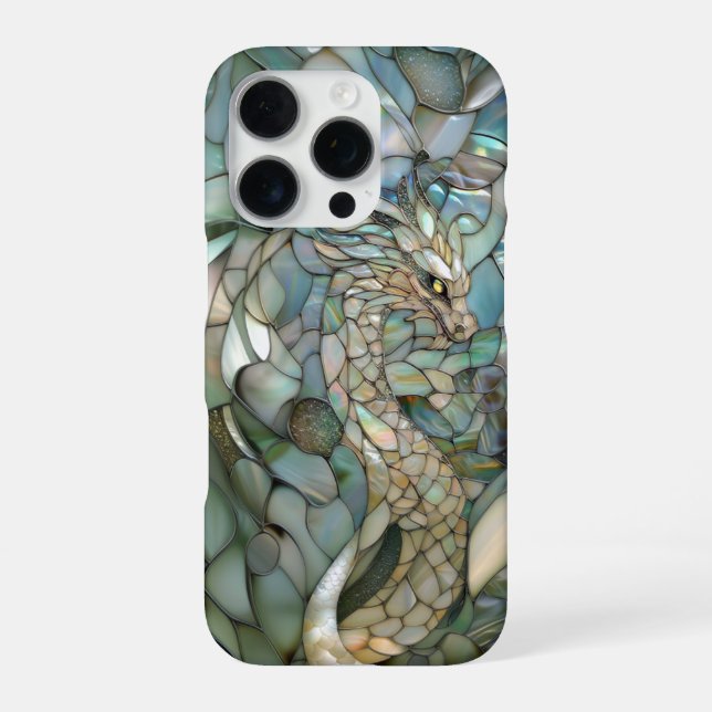 Coque iPhone Verre teinté faux Dragon Vert (Verso)