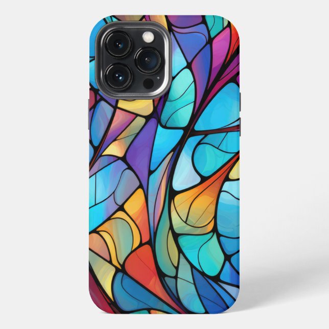 Coque iPhone Verre teinté vibrant Abstrait  (Verso)