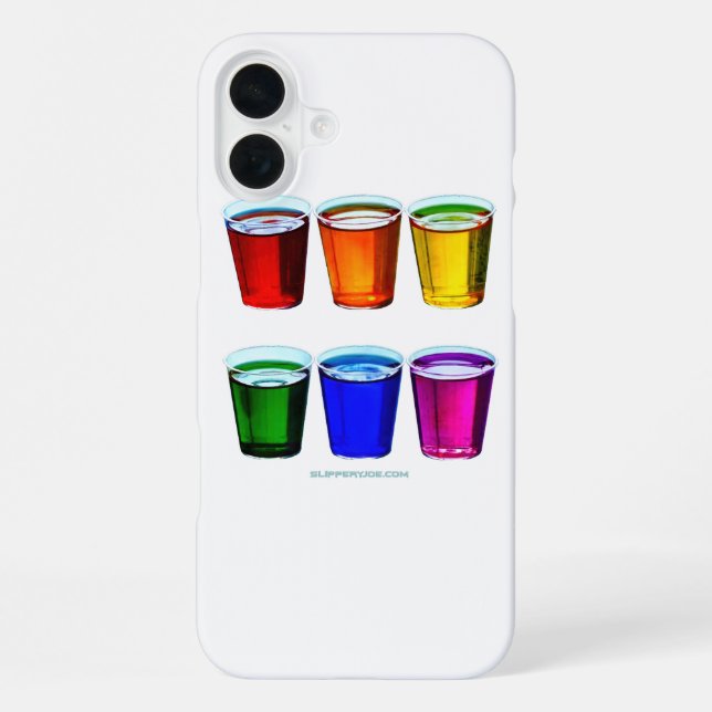 Coque iPhone Verres à shot de SlipperyJoe's six tasses disposée (Verso)