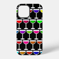verres à vin cocktails noirs