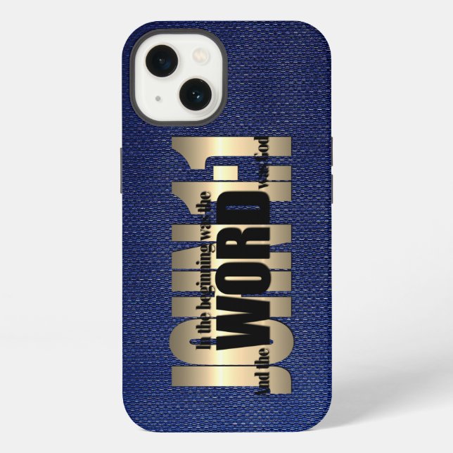 Coque iPhone Verset biblique - Jean 1:1 (Verso)