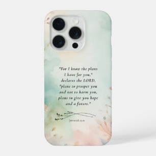 Coque iPhone 15 Pro Verset biblique personnalisable Jérémie 29:11