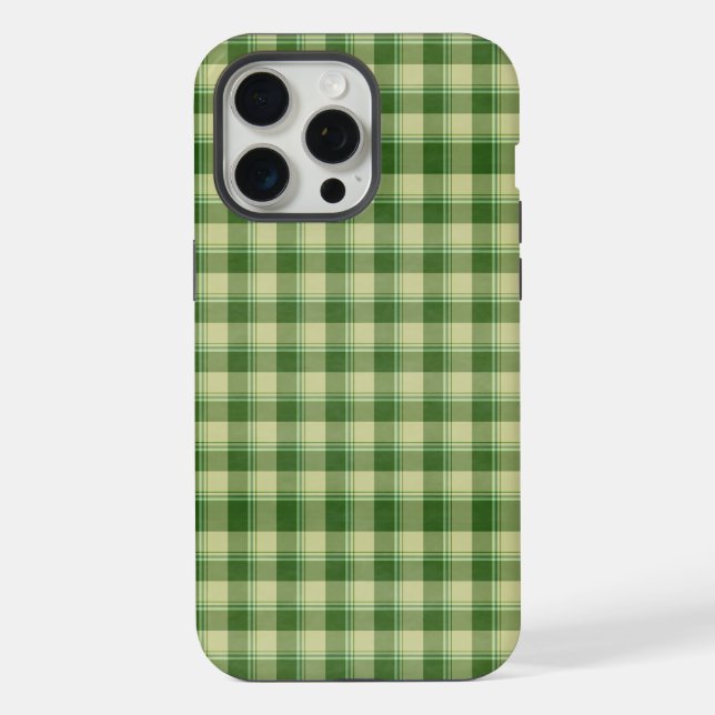 Coque iPhone Vert à carreaux Saint Patrick (Verso)