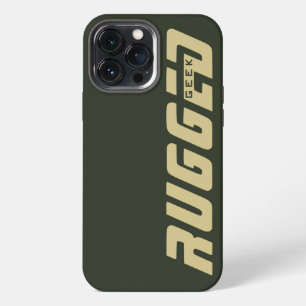 Etui iPhone 13 Pro Max vert armée et or GEEK CORIACE