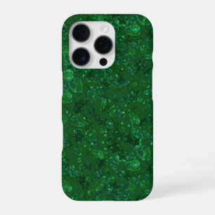 Coque iPhone 16 Pro Vert, confettis, paillettes