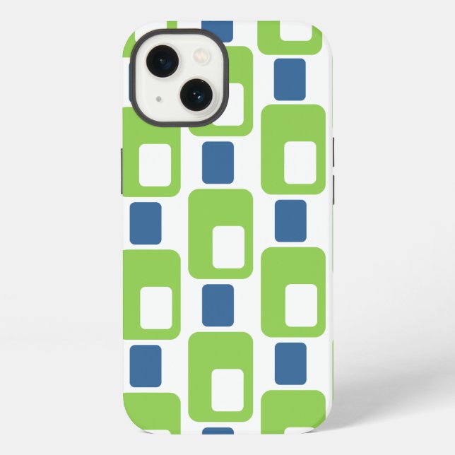 Coque iPhone Vert et Bleu (Verso)