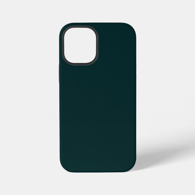 Coque iPhone vert foncé élégant uni  (Verso)