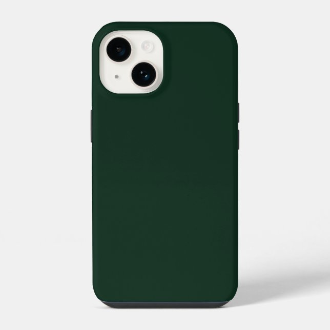 Coque iPhone Vert foncé uni forêt (Verso)
