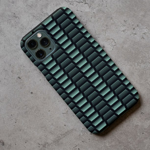 Coque iPhone 16 Pro Max Vert industriel bleu foncé en faux acier inoxydabl