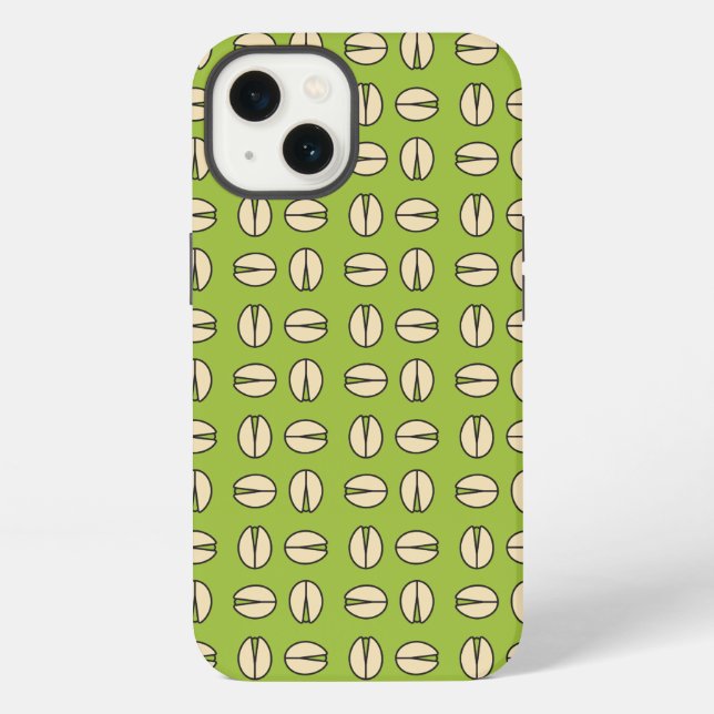 Coque iPhone Vert Nut Pistachio Moderne (Verso)