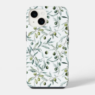 Coque Pour iPhone 14 Vert sauge aquarelle français campagne olive