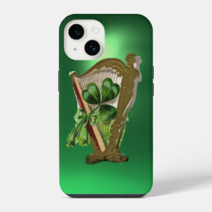 Coque Pour iPhone 14 VERT SHAMROCK HARP vert