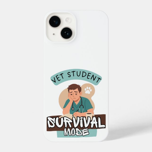 Coque iPhone Vet Student Survival Mode – Vet Student Design (Verso)