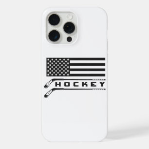 Coque iPhone 15 Pro Max Vêtements de hockey avec drapeau américain - Hocke