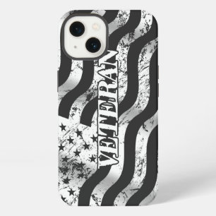 Etui iPhone 13 Vétéran USA - vintage blanc