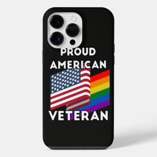 Coque Pour Pour iPhone 14 Pro Max Vétérans LGBT - Drapeau Américain