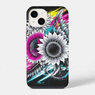 Coque Pour iPhone 14 Vibe de tatouage mystique Fleurs de soleil vibrant