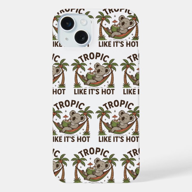 Coque iPhone Vibes de Koala Décontracté (Verso)