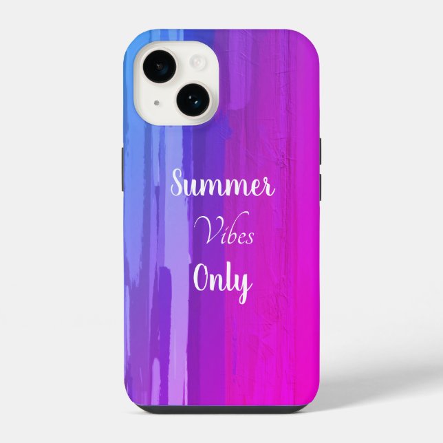Coque iPhone Vibes d'été violet Ombre (Verso)