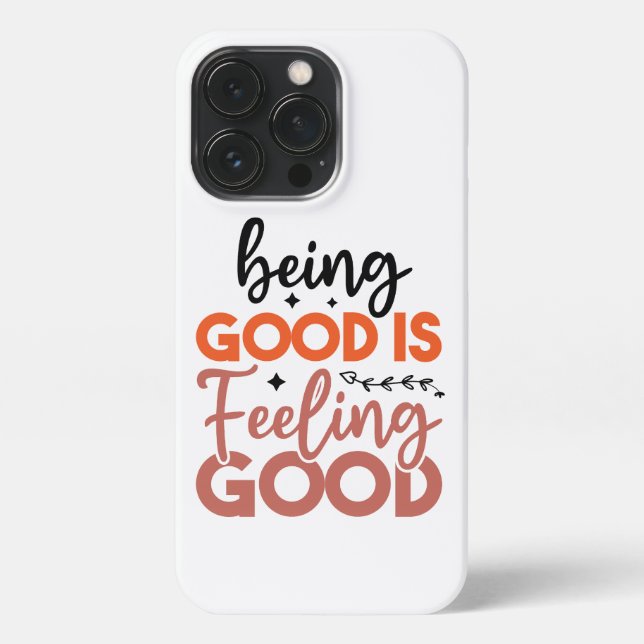 Coque iPhone Vibes positives | Devis motivationnel (Verso)