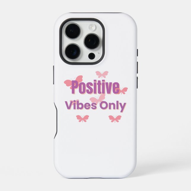Coque iPhone Vibes Positives Uniquement | Citation Motivante Mi (Verso)