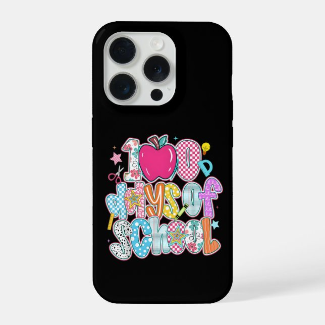 Coque iPhone Vibes Rétro 67e Jour D'école Jalon Scolaire (Verso)
