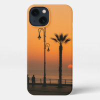 Vibes Tropiques Coucher de soleil - Premium Palm T