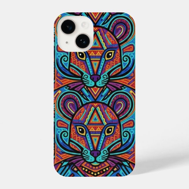 Coque iPhone Vibrant Huichol Animal Spirit Phone Case (Verso)