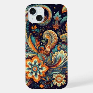 Coque iPhone 15 Plus Vibrant Paisley Delight