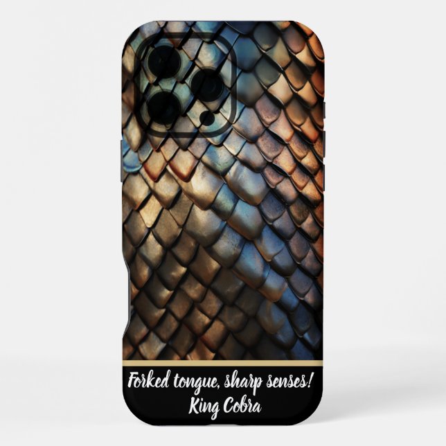 Coque iPhone Vibrant, texturé poison serpent (Verso)