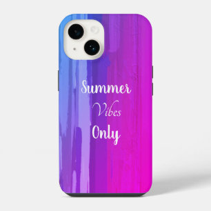 Coque Pour iPhone 14 Vibrations estivales ombrées violettes