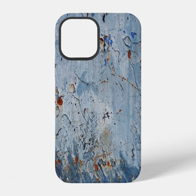 Coque iPhone Vieille tache bleue de fer corroder (Verso)