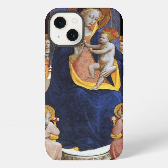 COQUE iPhone VIERGE À L'ENFANT,ANGES ET SAINTS (Verso)