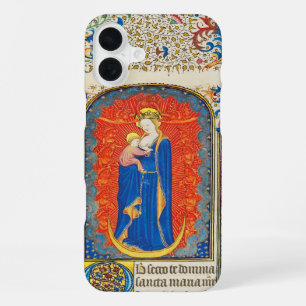 Coque iPhone 16 Plus VIERGE À L'ENFANT ET LES ANGES Spirales Florales A