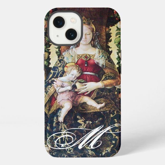 Coque iPhone VIERGE À L'ENFANT Monogramme (Verso)